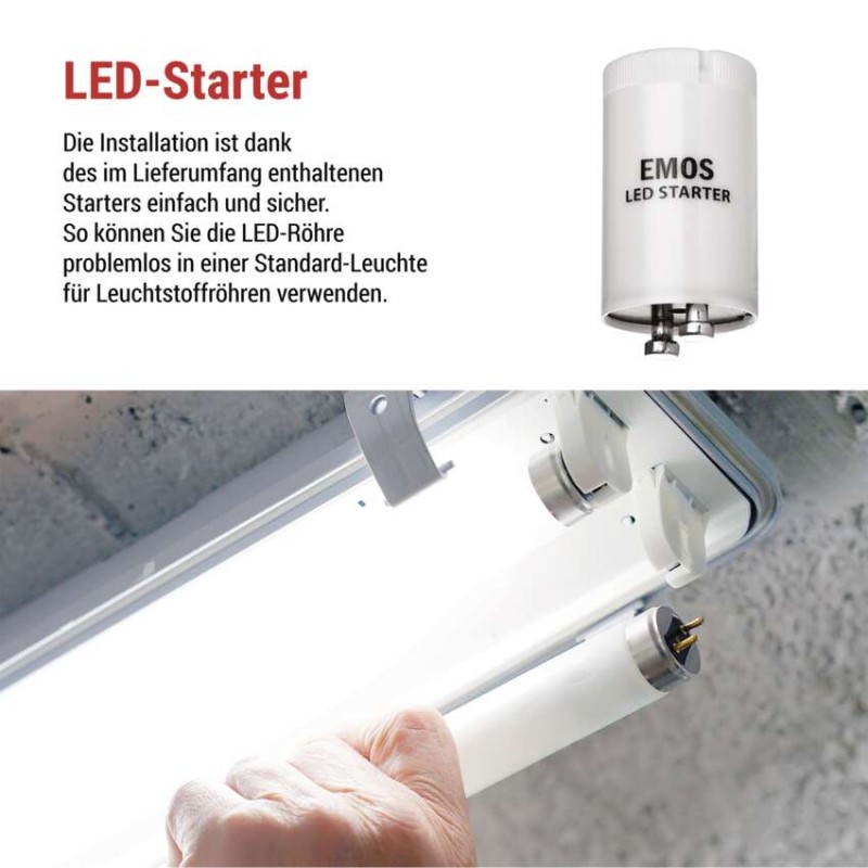 LED-Leuchtstofflampe T8 6,5 W 60 cm neutralweiß 10 St.