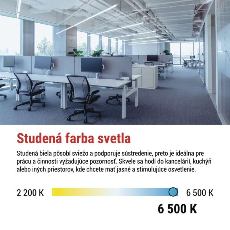 LED trubica T8 6,5 W 60 cm studená biela 10 ks