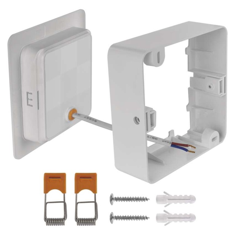 LED svietidlo 2v1 RUBIC, štvorcové, biele, 9W, neutrálna biela