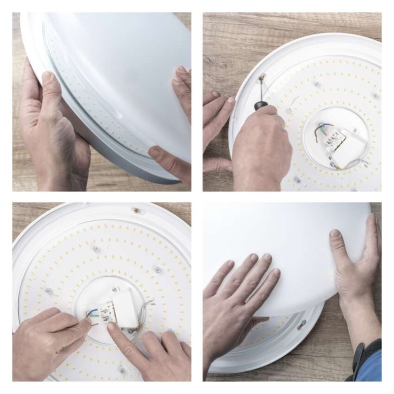 LED přisazené svítidlo TIVI, A CLASS, kruhové bílé 11W, IP44, neutrální bílá