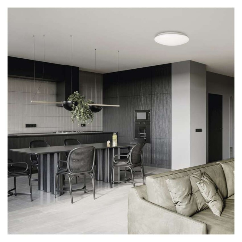 LED griestu gaismeklis TIVI, A CLASS, apaļš balts 12,5W, IP44, Neitrāli balta