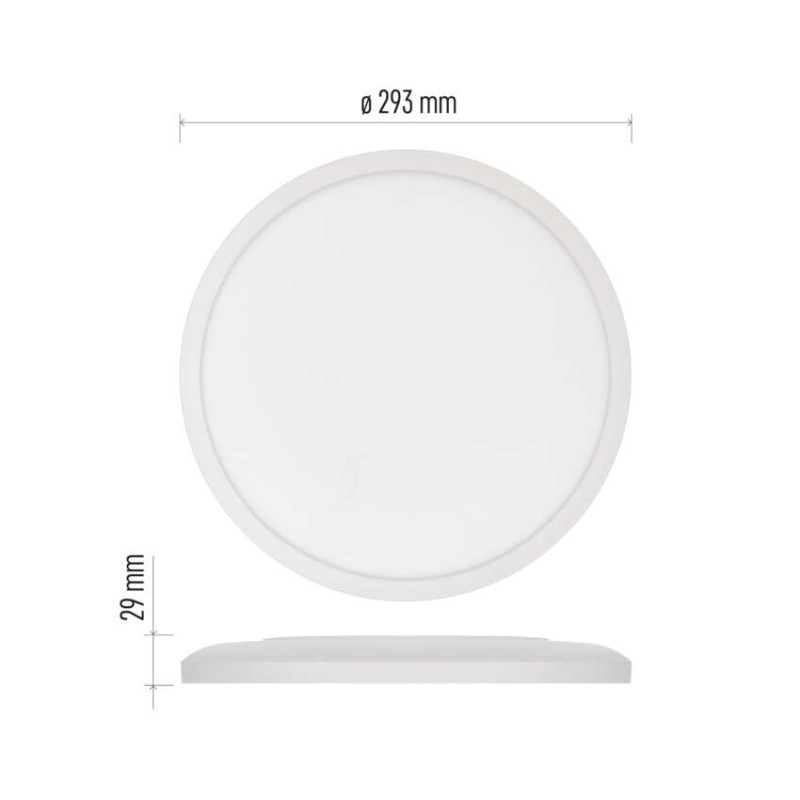 LED prisadené svietidlo FLORI okrúhle, biele, 18W, neutrálna biela