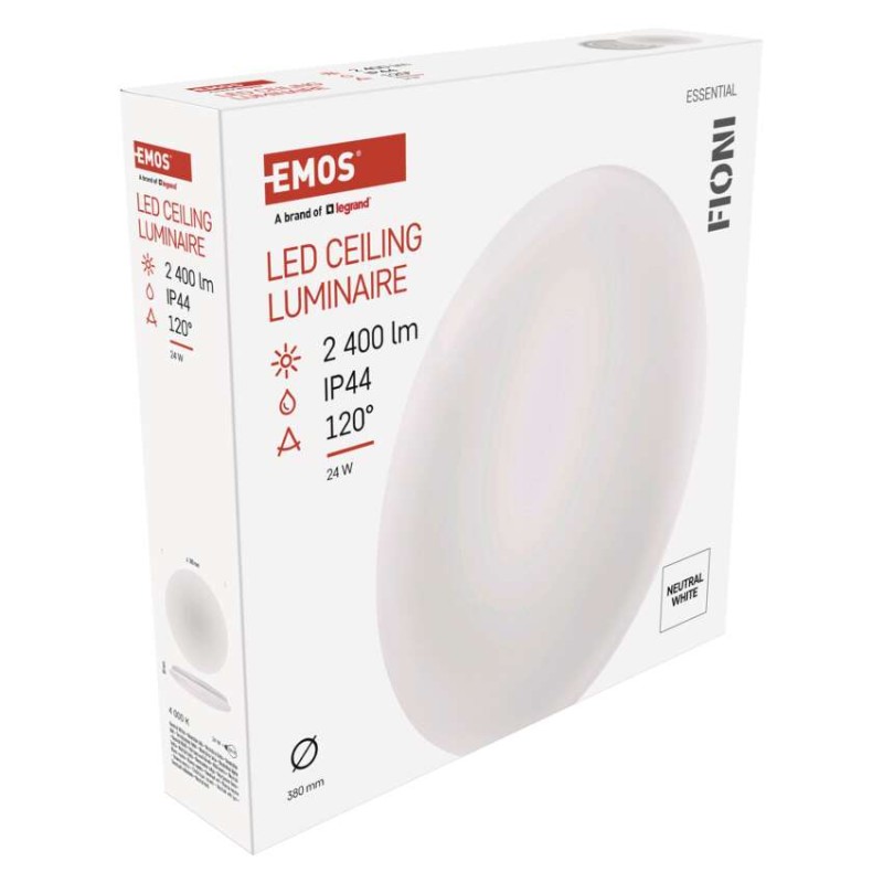 LED přisazené svítidlo FIONI, kruhové bílé 24W neutrální b., IP44