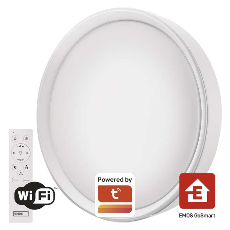 Inteligentné LED svietidlo GoSmart, prisazené, kruhové, 30W, CCT, stmievateľné, WiFi