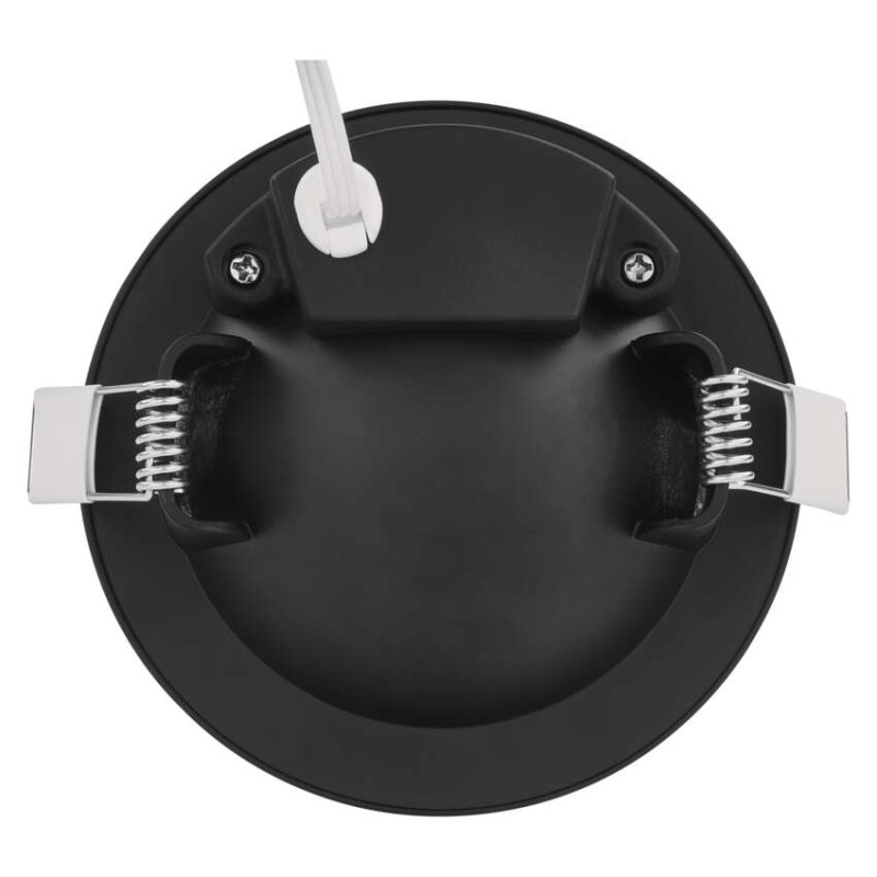 LED prožektors GERI melnā, apaļš, 6,5 W CCT