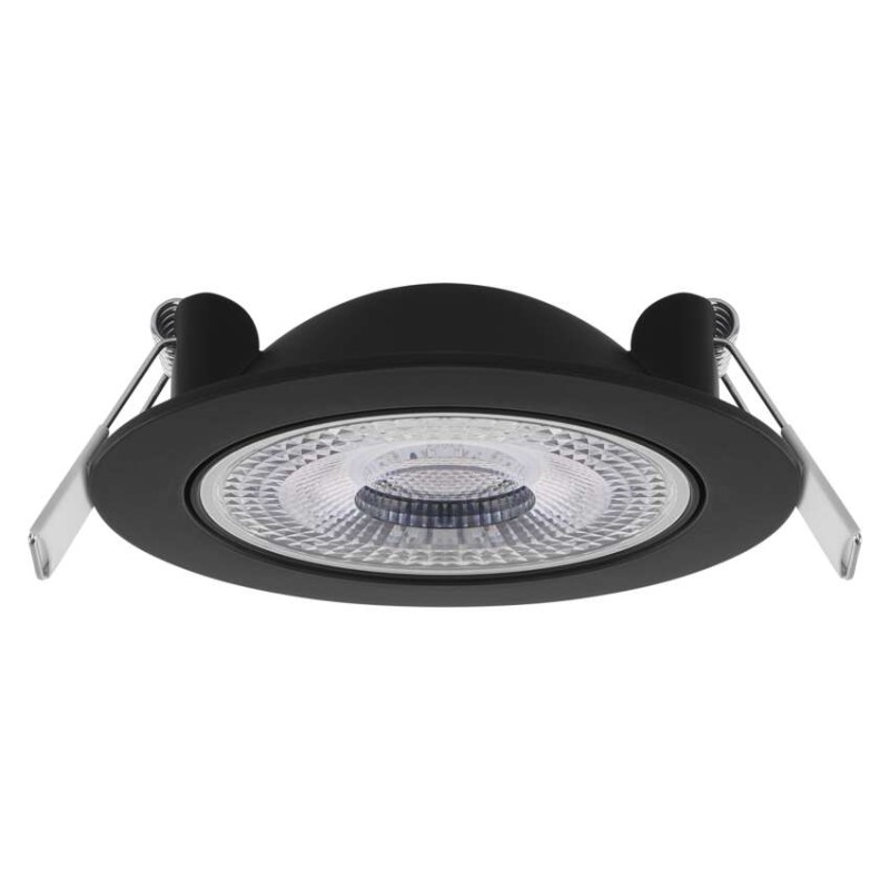 LED prožektors GERI melnā, apaļš, 6,5 W CCT