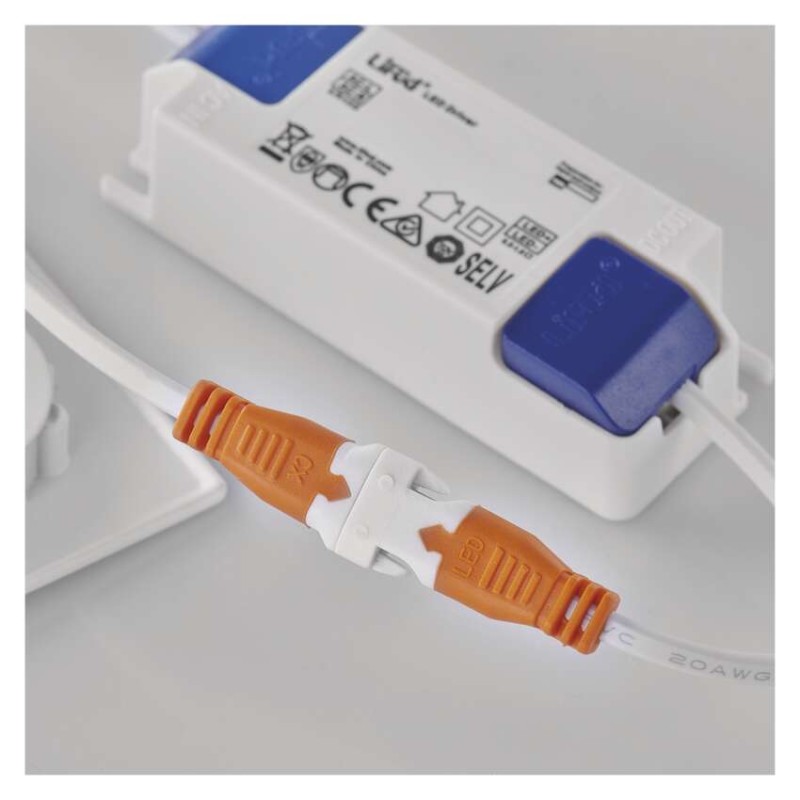 LED süllyesztett lámpatest NEXXO, négyzet, fehér, 24W, természetes fehér