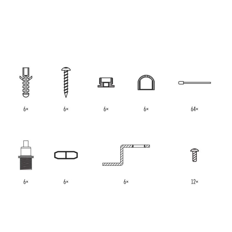 6 linek do panelu LED 120x30cm