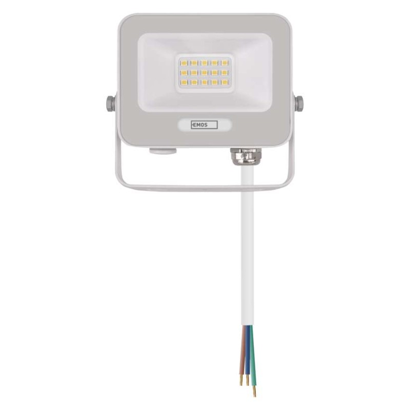 LED reflektor GLARO 10W, fehér, IP65, 1000 lm, természetes fehér