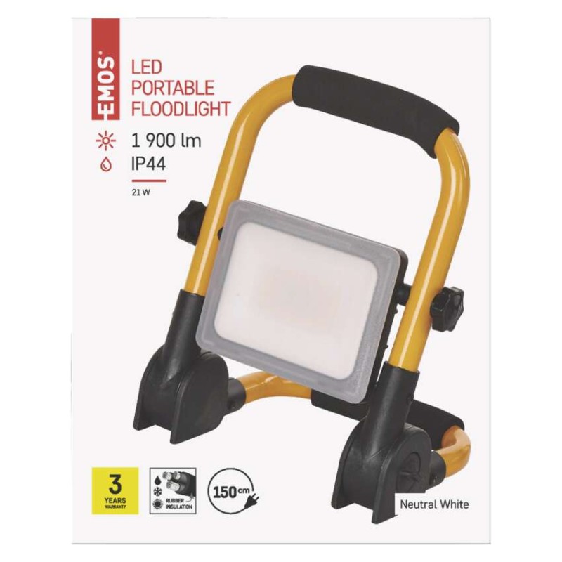 LED reflektor ILIO 21W, žlutý-černý, IP44, 1900 lm, neutrální bílá