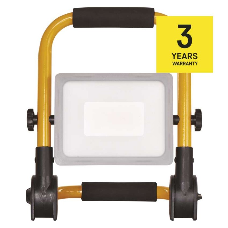 LED reflektor ILIO přenosný, 31 W, černý/žlutý, neutrální bílá