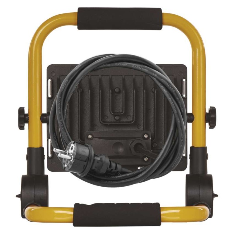 LED reflektor ILIO přenosný, 51 W, černý/žlutý, neutrální bílá