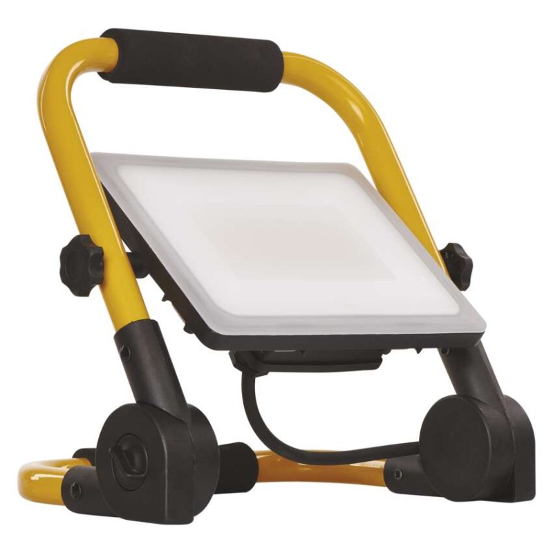 LED reflektor ILIO přenosný, 51 W, černý/žlutý, neutrální bílá