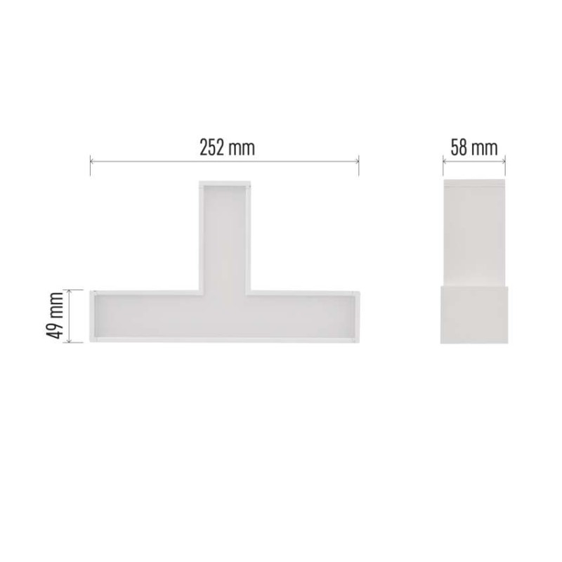 LED lineáris lámpatest ORTO TCON 12W, semleges fehér