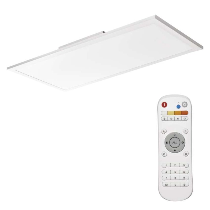 LED lampa RIVI, 30 x 60 cm, 25 W, silti un auksti balta, aptumšojama ar tālvadības pulti