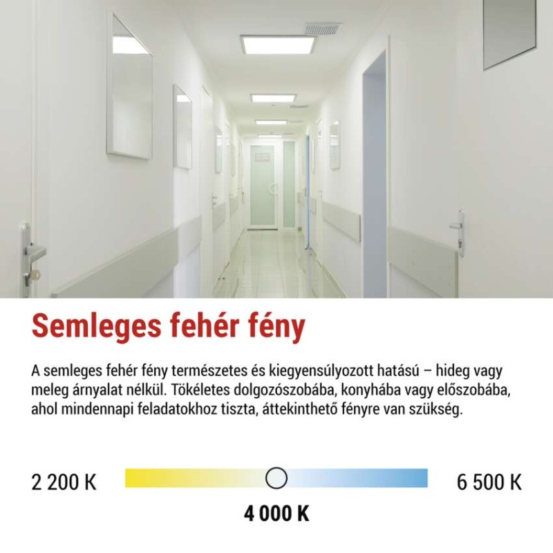 EMOS LED panel VEXXO Kapcsolódó beépíthető 33W 4000lm IP20 UGR term. fehér