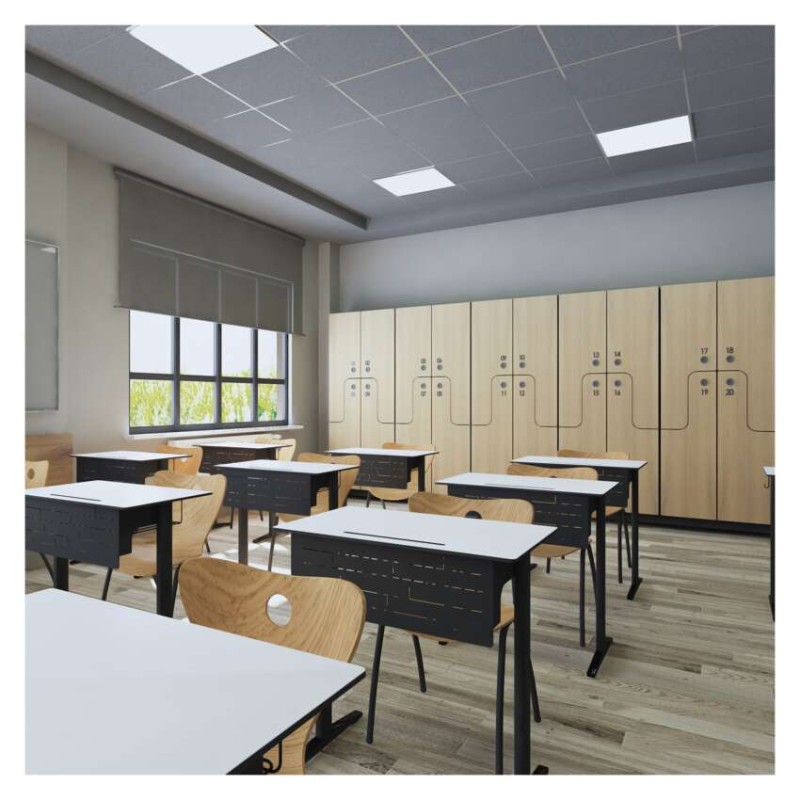 LED panel TROXO 60×60, čtvercový vestavný bílý, 27W, neutrální bílá, UGR