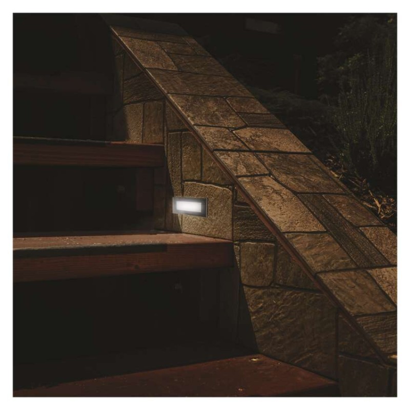 LED orientačné vstavané svietidlo AMAL 123×53 2W neutr.b.,IP65