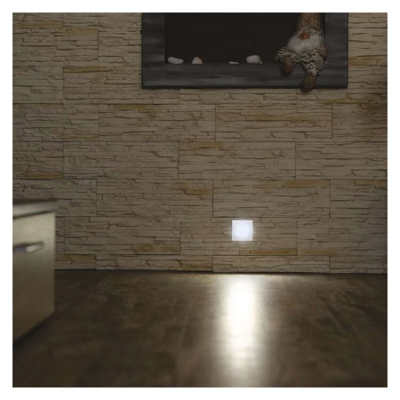 LED orientačné vstavané svietidlo AMAL 80×80 2W neutr. b.,IP65