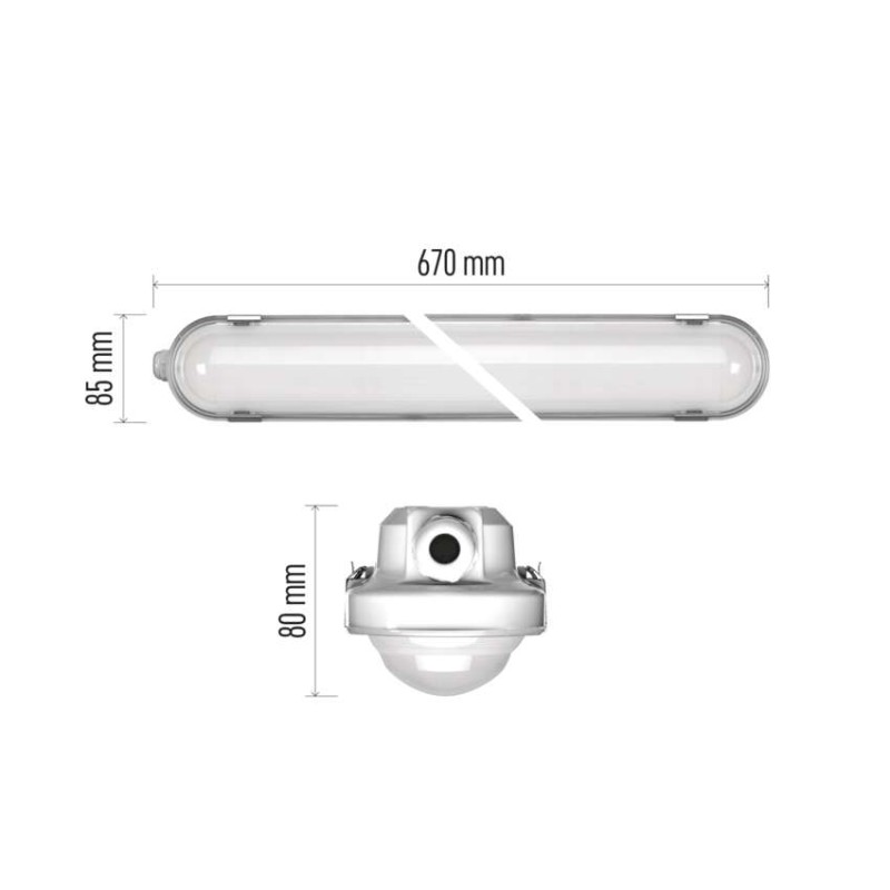 LED prachotesné svietidlo MISTY 18W CCT, IP66