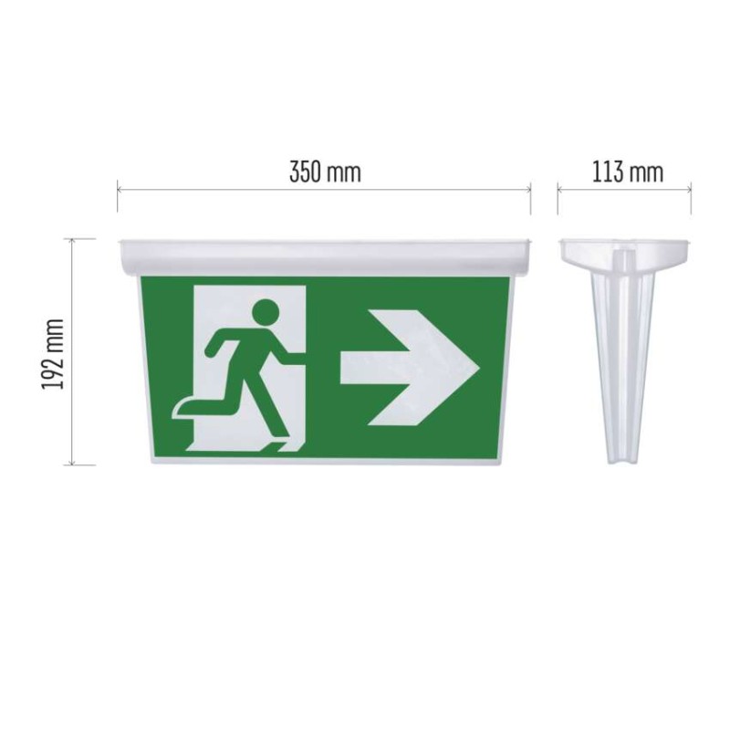 EMOS Vészkijáratjelző lámpabúra NESSI