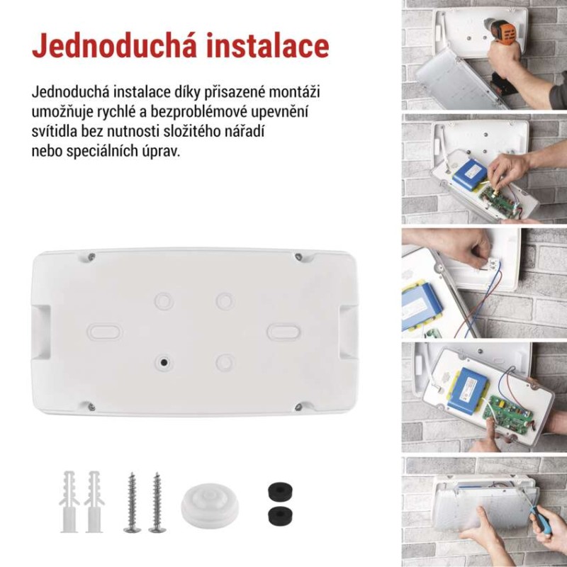 LED Nouzové svítidlo NESSI 10W 3h IP66