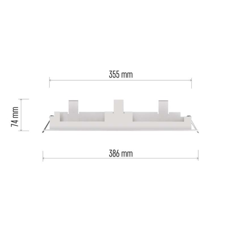 Rámik na vstavanú montáž núdzového svietidla CESSI