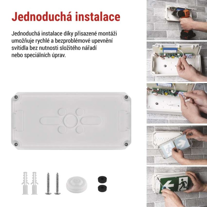 LED Nouzové svítidlo NESSI 4W 3h IP66, autotest