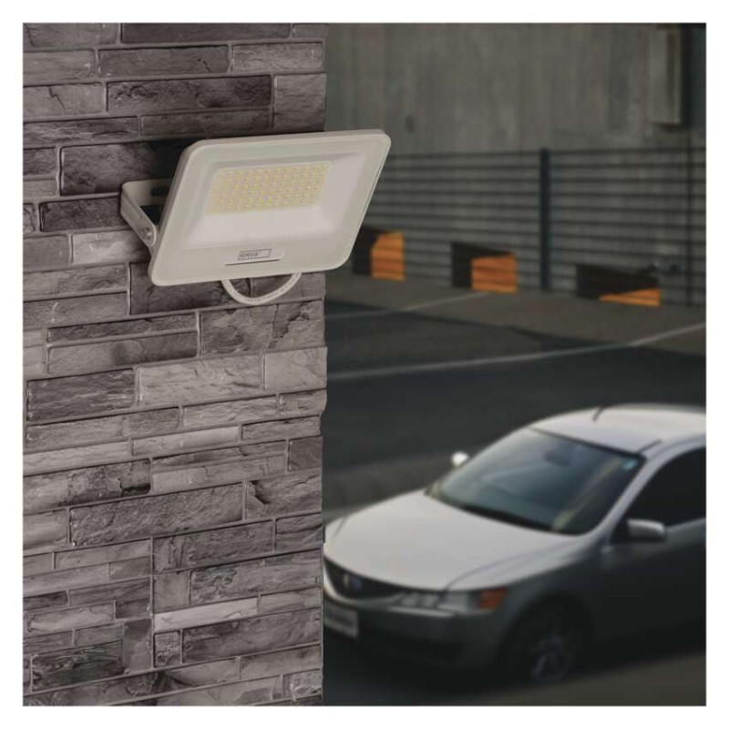 LED prožektors GLARO, 50 W, balts, IP65, 5000 lm, neutraliai baltas