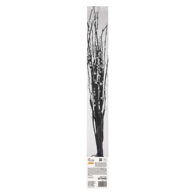 Dekoracje - 24 LED gałązki z perełkami 60 cm 3x AA, ciepła biel, IP20, timer /kpl. 3 szt