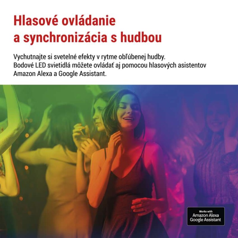 GoSmart vonkajšie LED bodové svetlo, štart. sada, 4 diely, 7 W, RGBIC stmievateľné, WiFi