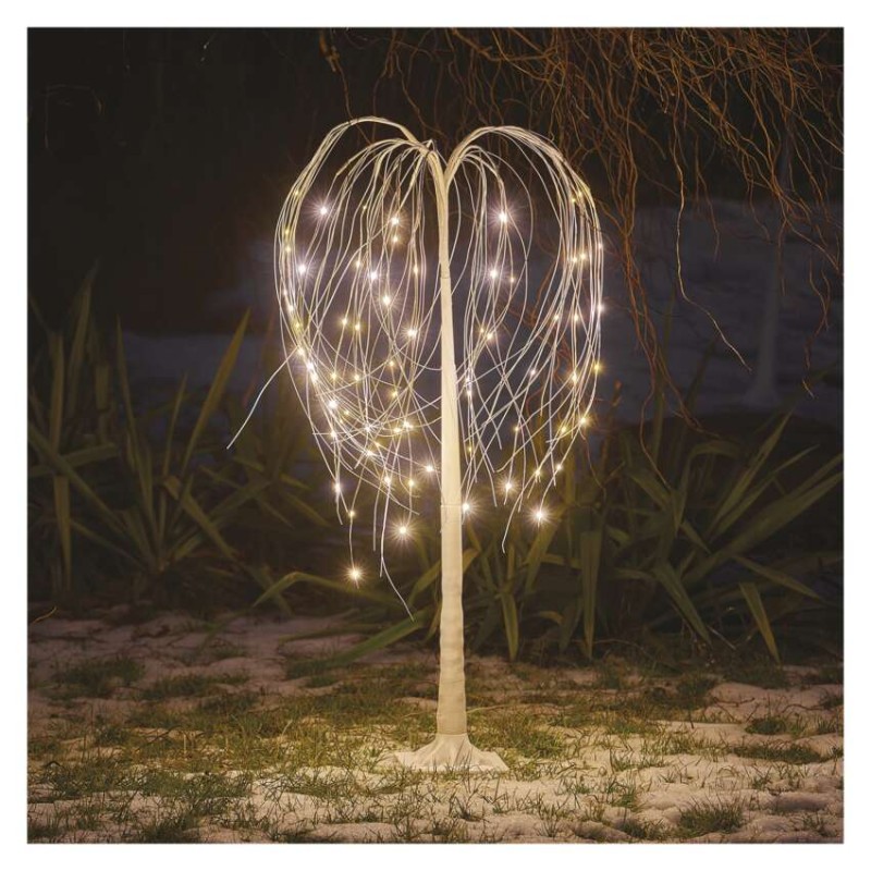 LED karácsonyfa, 120 cm, kültérre és beltérre, meleg fehér