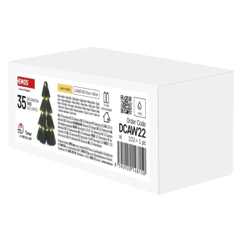 LED Papierbaum, 15 cm, Innen