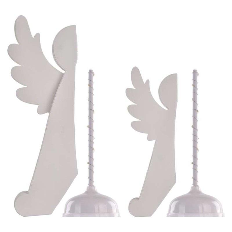 Dekoracje - anioły papierowe 2x 10 LED, 2 szt., 28/38 cm, ciepła biel, IP20, timer