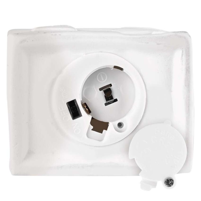 LED keramický domeček, 16 cm, 1x CR2032, vnitřní, teplá bílá, časovač