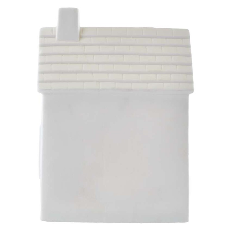 Dekoracje - domek ceramiczny 1 LED, 18 cm, 1x CR2032, ciepła biel, IP20, timer
