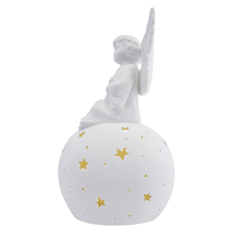 LED-Keramik-Engel, 29 cm, 2x AA, Innen, warmweiss