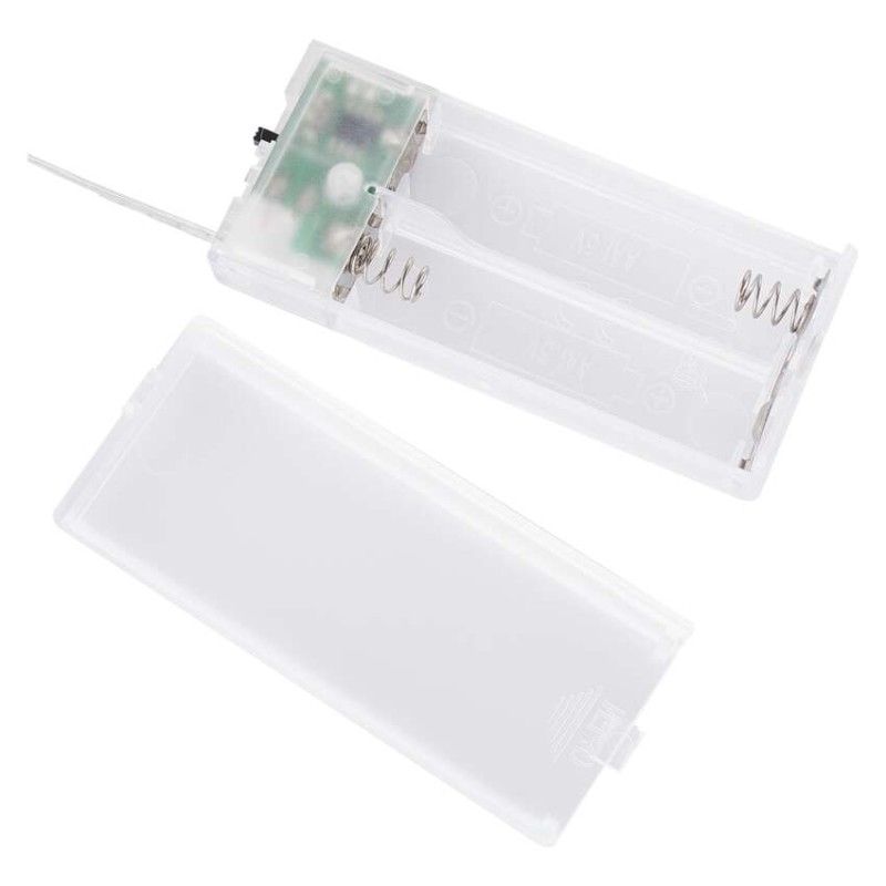 LED dekorācija no koka - ciemats, 60 cm, 2x AA, silti balta gaisma, taimeris