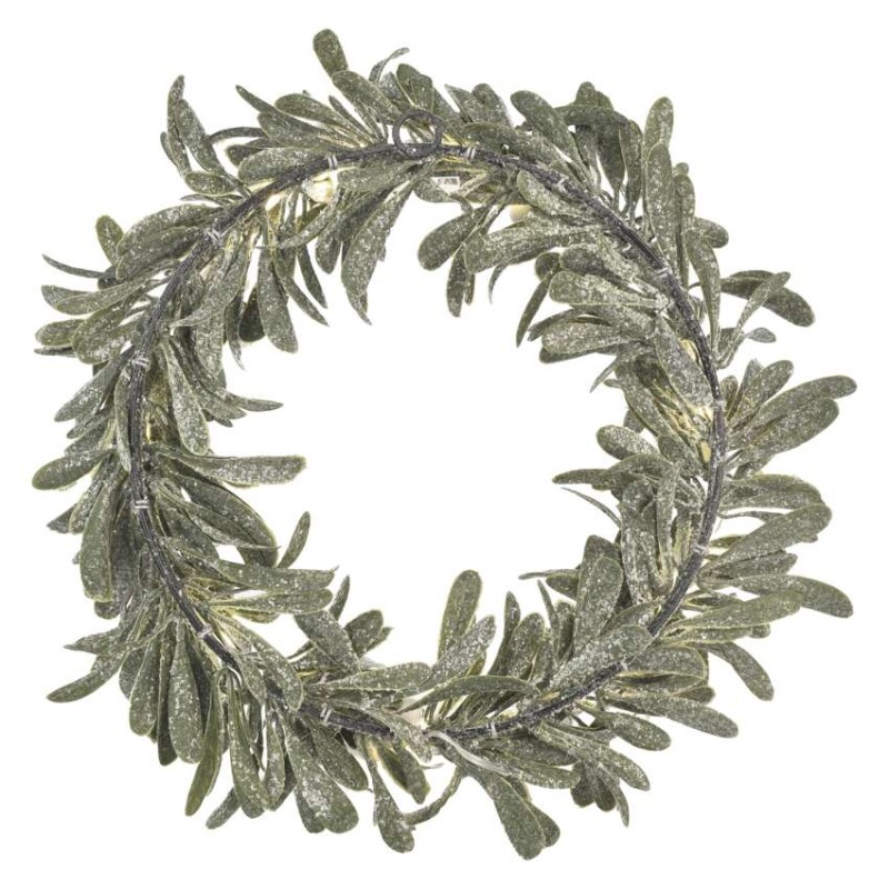 Dekoracje - wianek jemioła 25 LED, 3xAA, ciepła biel, IP20, timer