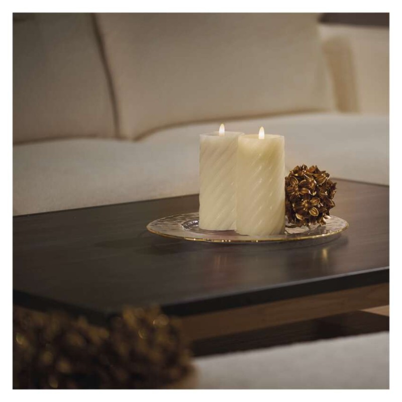 LED dekoráció – viaszgyertya 17 cm, 2x AAA, beltéri, meleg fehér, 2 db, távirányító