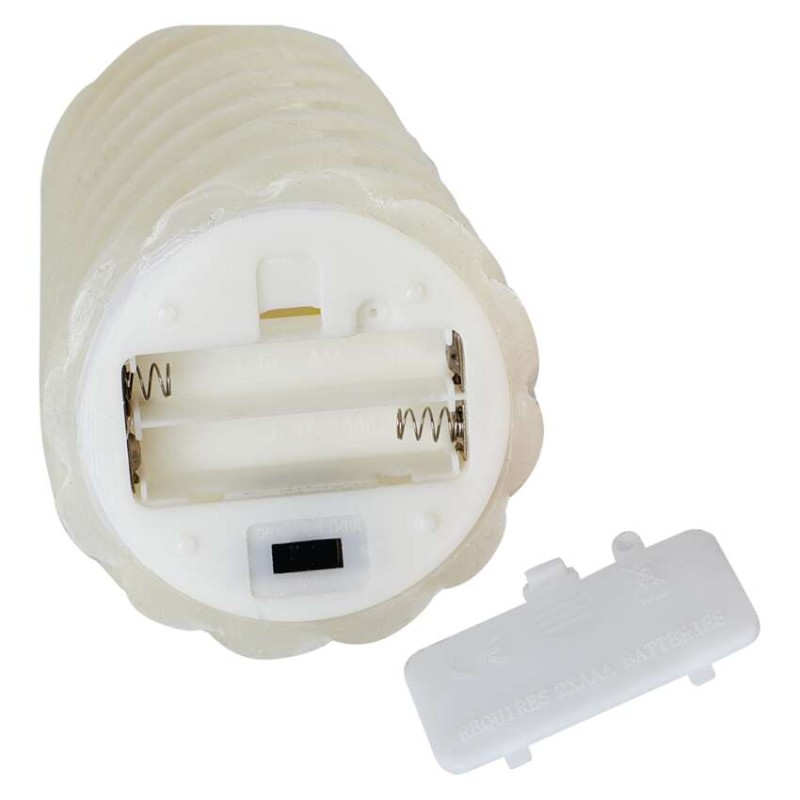 LED dekoráció – viaszgyertya 17 cm, 2x AAA, beltéri, meleg fehér, 2 db, távirányító