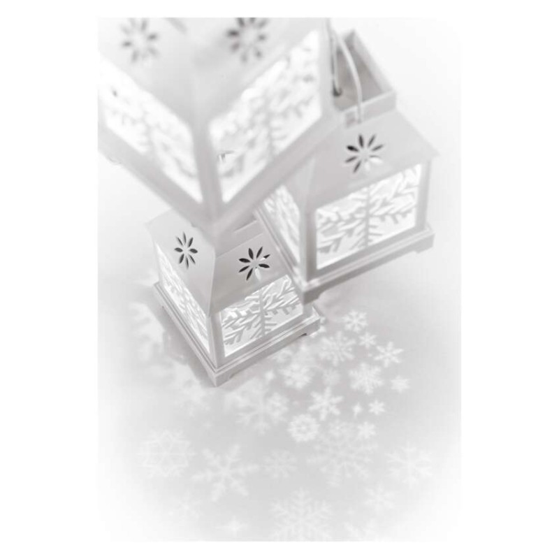 Dekoracje - 4 LED lampiony białe, zimna biel, IP44