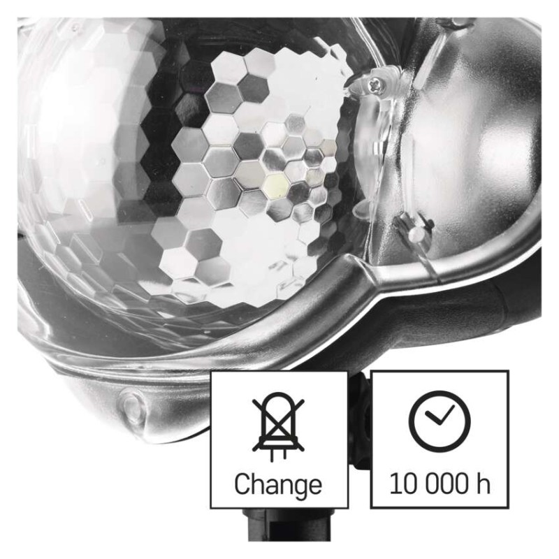 LED dekoratívny projektor – hviezdičky, vonkajší aj vnútorný, teplá/studená biela