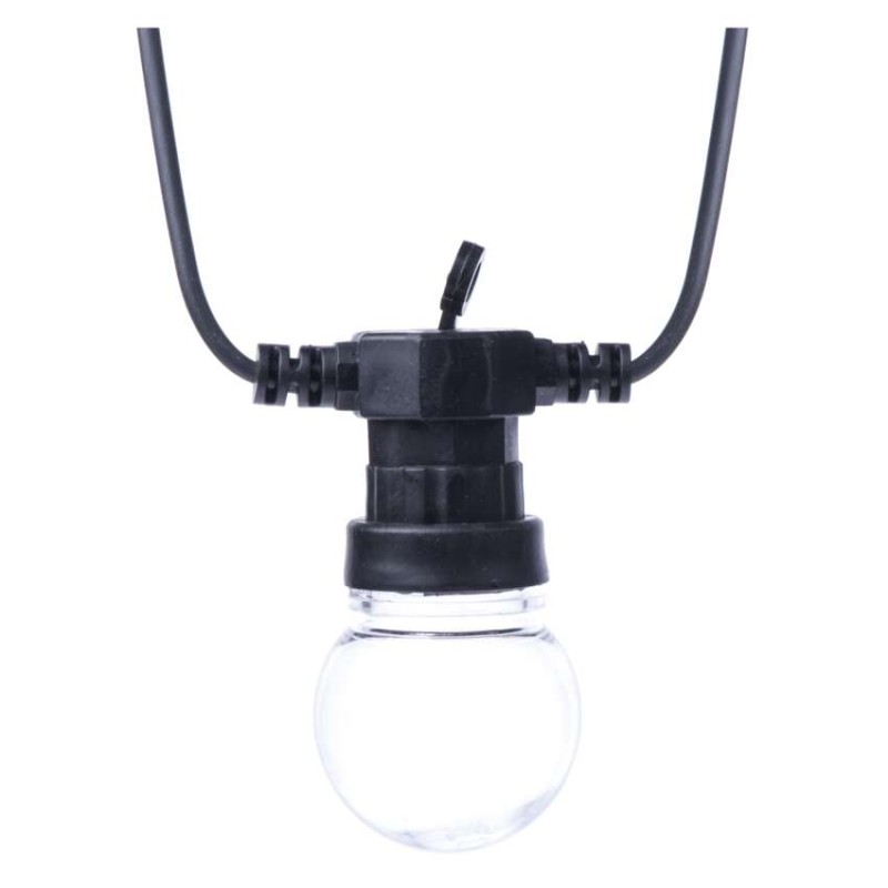 LED světelný řetěz – 10x párty žárovky, 5 m, venkovní i vnitřní, multicolor