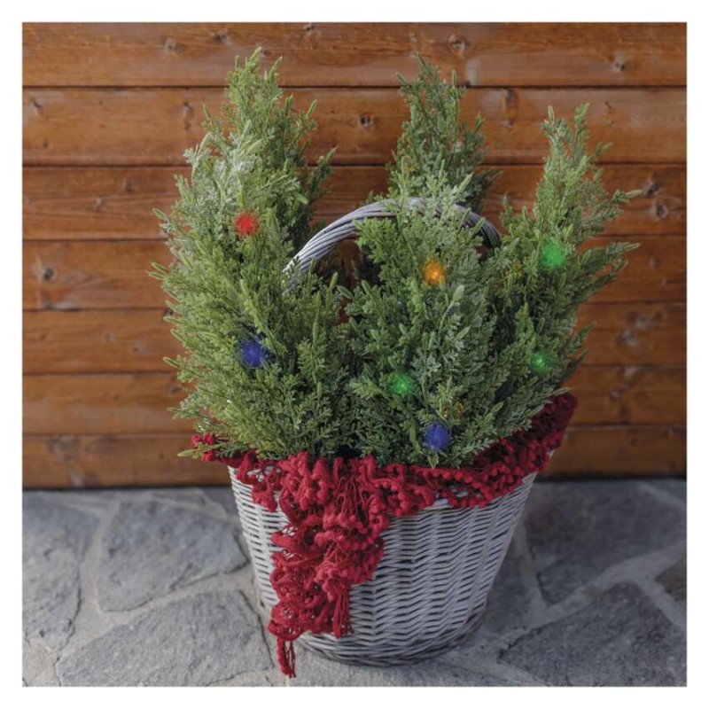 Gałązki LED z panelem solarnym, przeźroczyste, ciepła biel