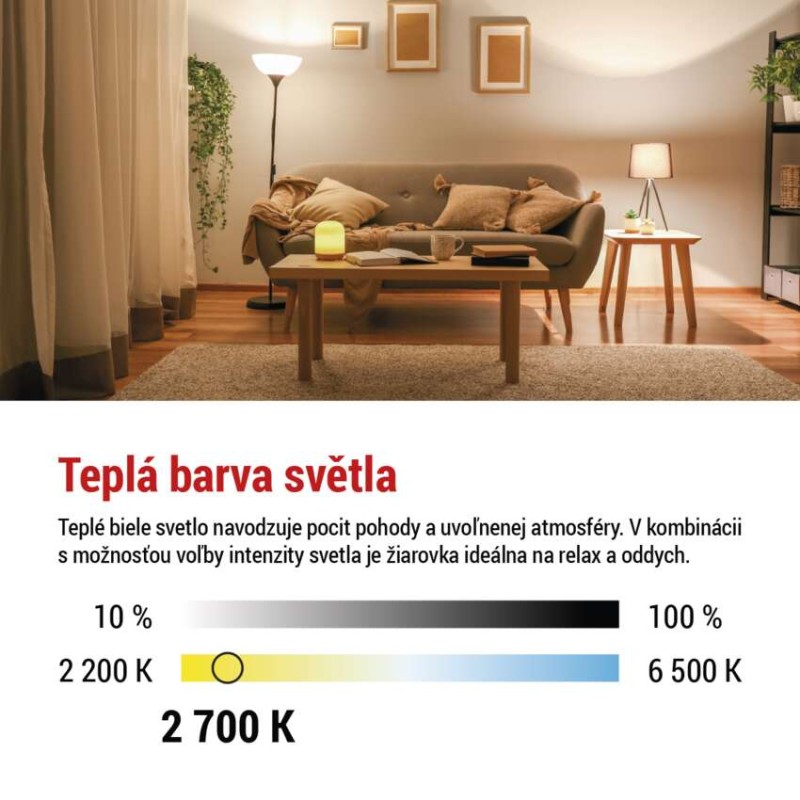 LED žiarovka Filament A60 / E27 / 7,5 W (75 W) / 1 055 lm / teplá biela / stmievateľná