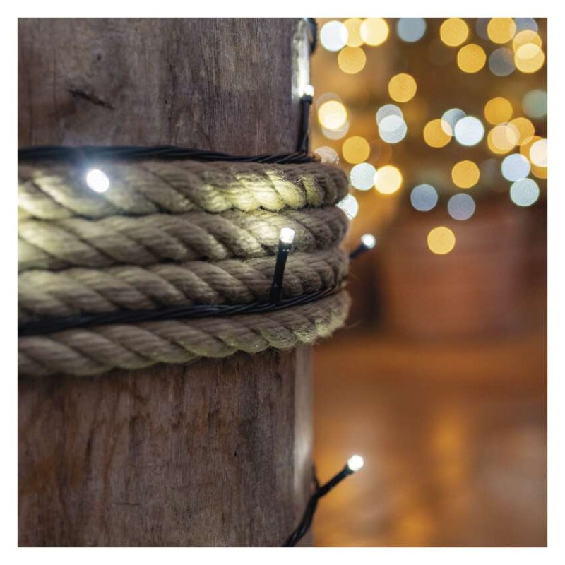 Standard LED spojovací vánoční řetěz, 10 m, venkovní i vnitřní, studená bílá