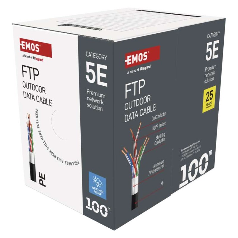 Kabel Ftp Cat5e, outdoor, 100m