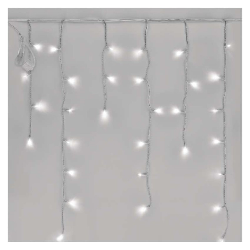 Standardne LED ühendatav valguskett, vilkuv – jääpurikad, 2,5 m, õue, külm valge