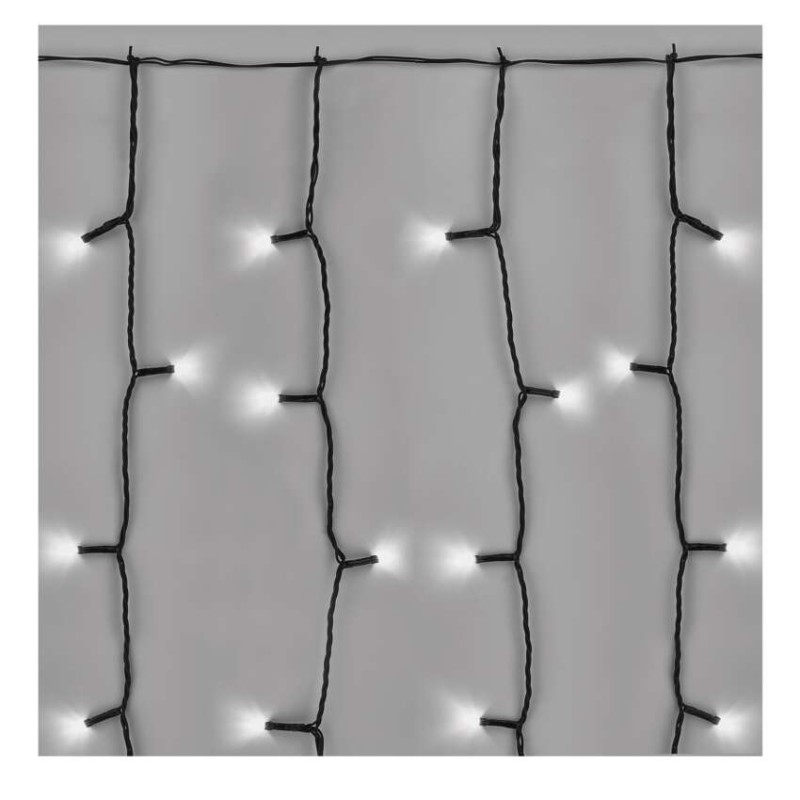 Standard LED spojovací vánoční řetěz – záclona, 1x2 m, venkovní, studená bílá